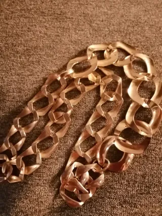 Collana anni '40 maglie grandi dorate