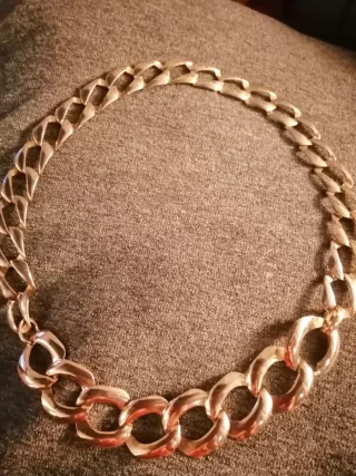 Collana anni '40 maglie grandi dorate