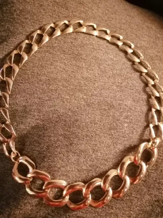 Collana anni '40 maglie grandi dorate