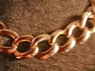 Collana anni '40 maglie grandi dorate