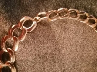 Collana anni '40 maglie grandi dorate