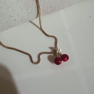 Colgante Cherry Dorado y Rojo