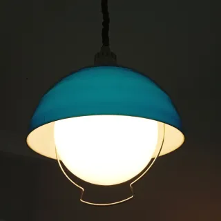 Lámpara vintage azul