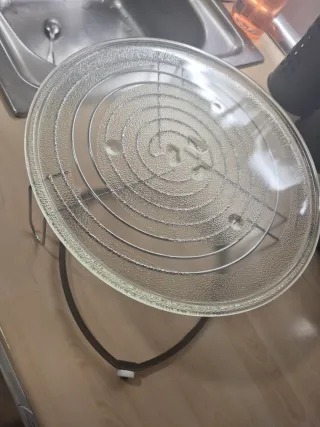 Plato giratorio microondas Samsung, con base grill