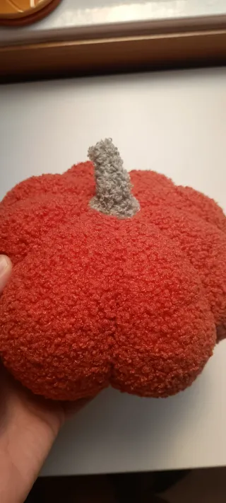 Cojín Calabaza Naranja y Gris