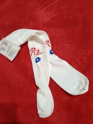 Calcetines altos Real Zaragoza Lotto blancos