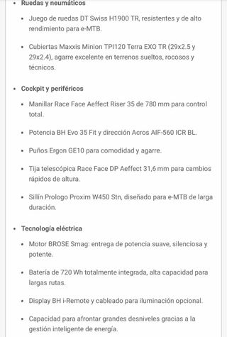 Bicicleta Eléctrica Montaña BH AtomX Lynx 9.8