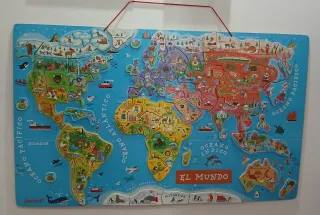 Puzzle imantado del mundo Janod