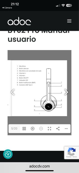 Auriculares ADOC BT02 Pro Bluetooth