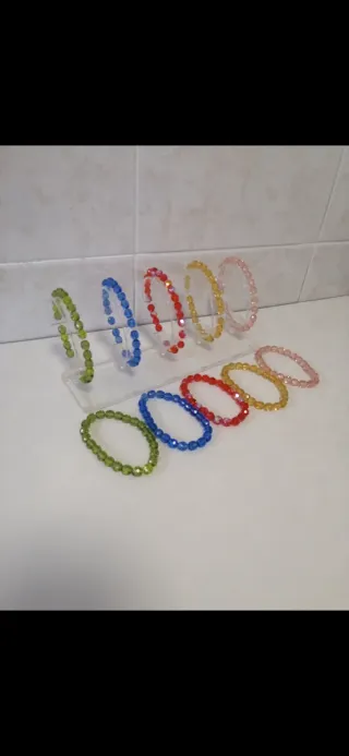 Pulseras de piedras facetadas