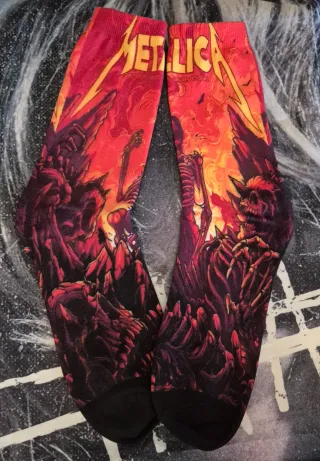 Meias Metallica Tamanho Único