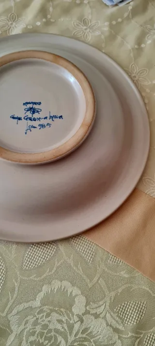 Vaso decorativo beige e rosa