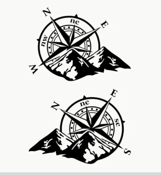 Vinilo Rosa de los Vientos Montaña