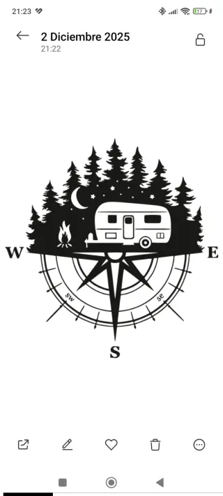 Vinilo Rosa de los Vientos Montaña