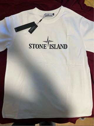 Camiseta Stone Island Blanca Talla M