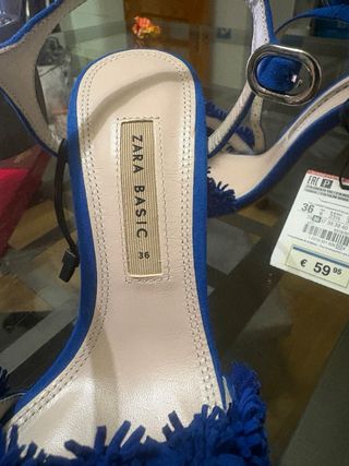 Zapatos tacón Zara azul talla 36 4️⃣0️⃣€