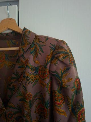 Giacca camicia donna sartoriale fantasia