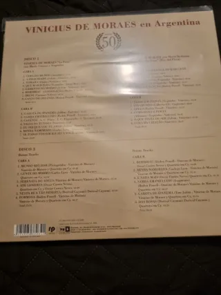 Vinilo Triple Vinicius de Moraes en Argentina