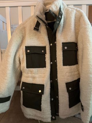 Chaqueta Beige y Verde Militar