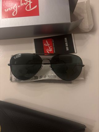 Gafas Ray-Ban Aviador Nuevas Plata