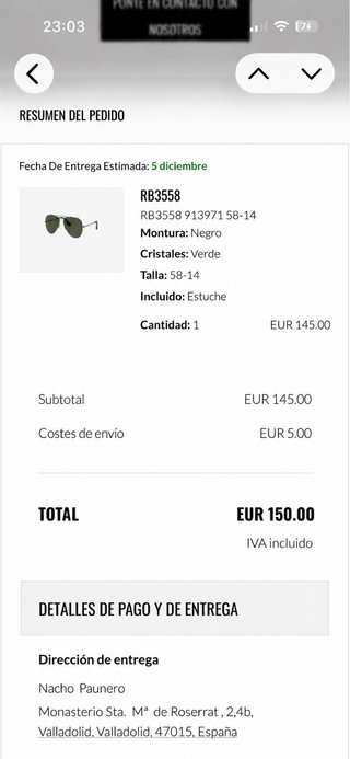 Gafas Ray-Ban Aviador Nuevas Plata
