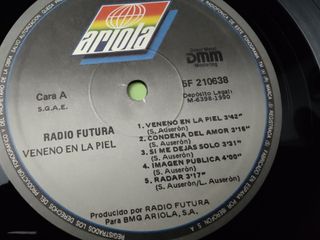 Vinilo Radio Futura Veneno en la Piel