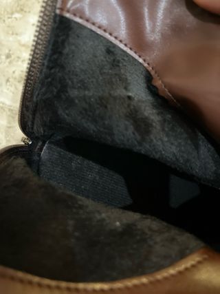 Botines marrones forrados tacón 2cm