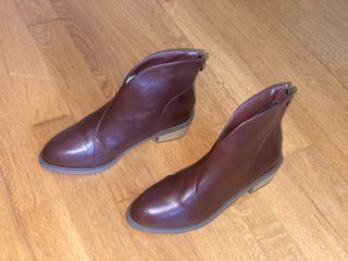 Botines marrones forrados tacón 2cm