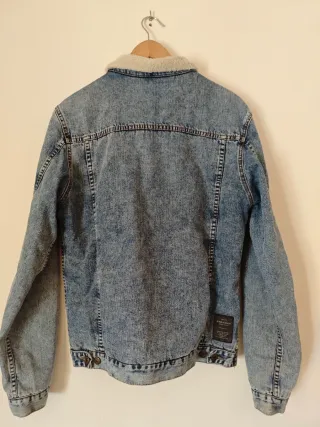 Chaqueta Vaquera Zara Hombre Talla L con Borrego