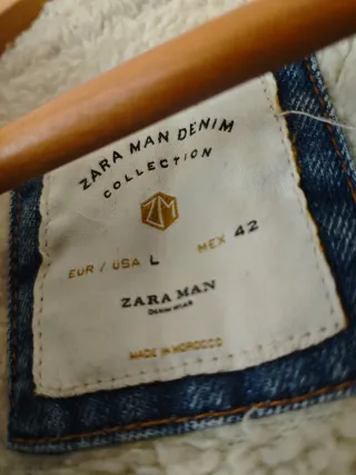 Chaqueta Vaquera Zara Hombre Talla L con Borrego
