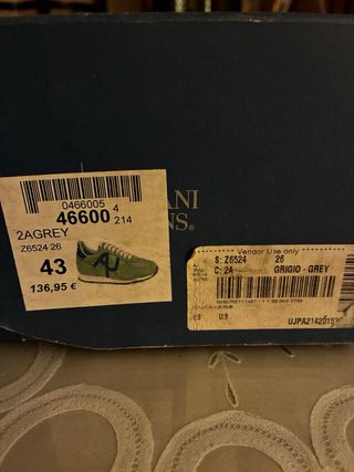 Zapatillas Armani Jeans Talla 43 ( TALLA GRANDE )