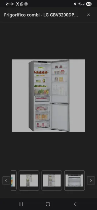 Nevera Frigorífico Combi LG Smart Inox