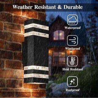 Aplique Exterior Aluminio Negro GU10