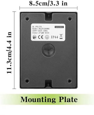 Aplique Exterior Aluminio Negro GU10