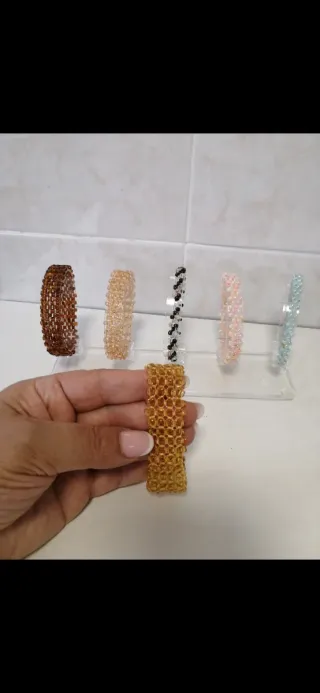 6 pcs Pulsera tejida de cuentas