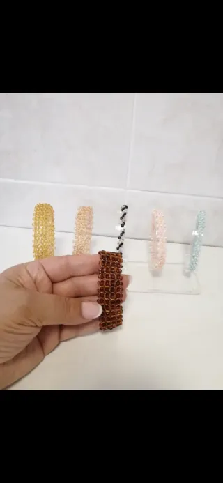 6 pcs Pulsera tejida de cuentas