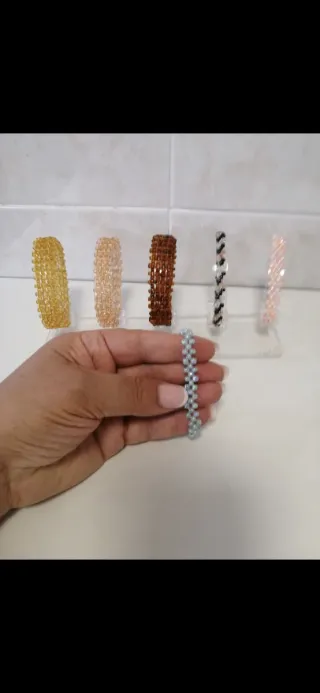 6 pcs Pulsera tejida de cuentas