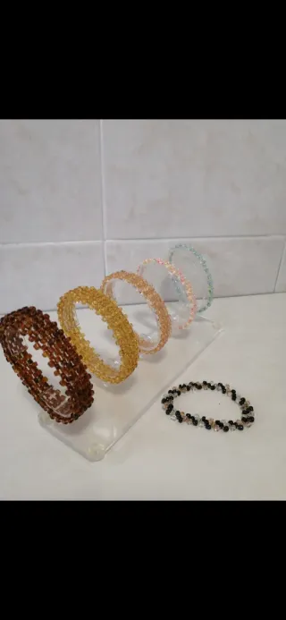 6 pcs Pulsera tejida de cuentas