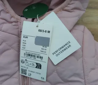 Chaquetón bebé H&M rosa