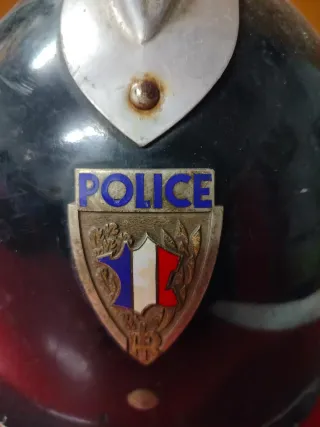 Casco Policía Francesa Antiguo petit Collin 1968