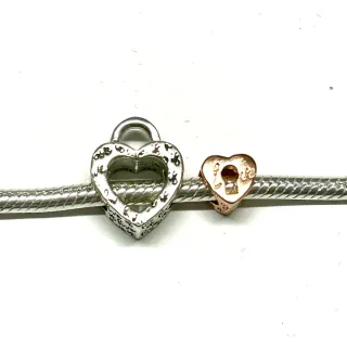 Charm Candado Corazón Desmontable