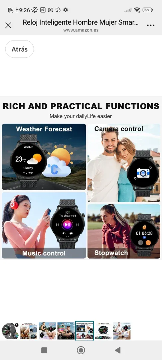Reloj Inteligente Hombre Mujer Smartwatch