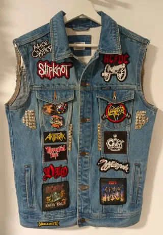 Chaleco vaquero heavy con parches