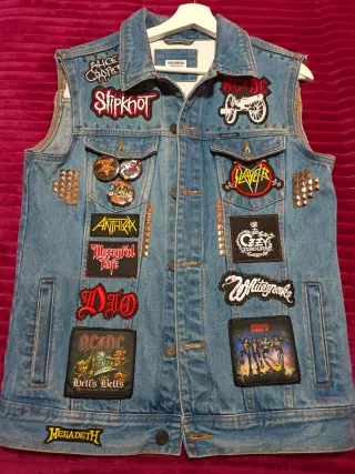 Chaleco vaquero heavy con parches