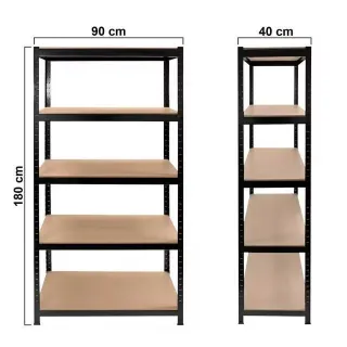 Estanteria Metalica Galvanizada Negra 875 kg NUEVA