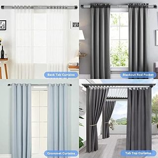 Barra Cortina Extensible 76-450cm Acero