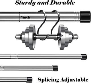 Barra Cortina Extensible 76-450cm Acero
