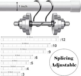 Barra Cortina Extensible 76-450cm Acero