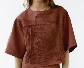 Blusa Massimo Dutti Marrón