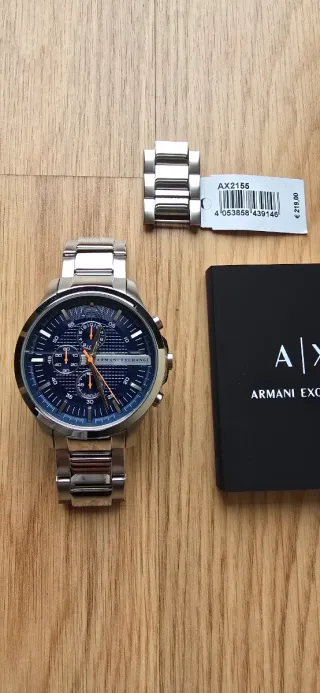 Reloj Armani Exchange Azul y Plateado